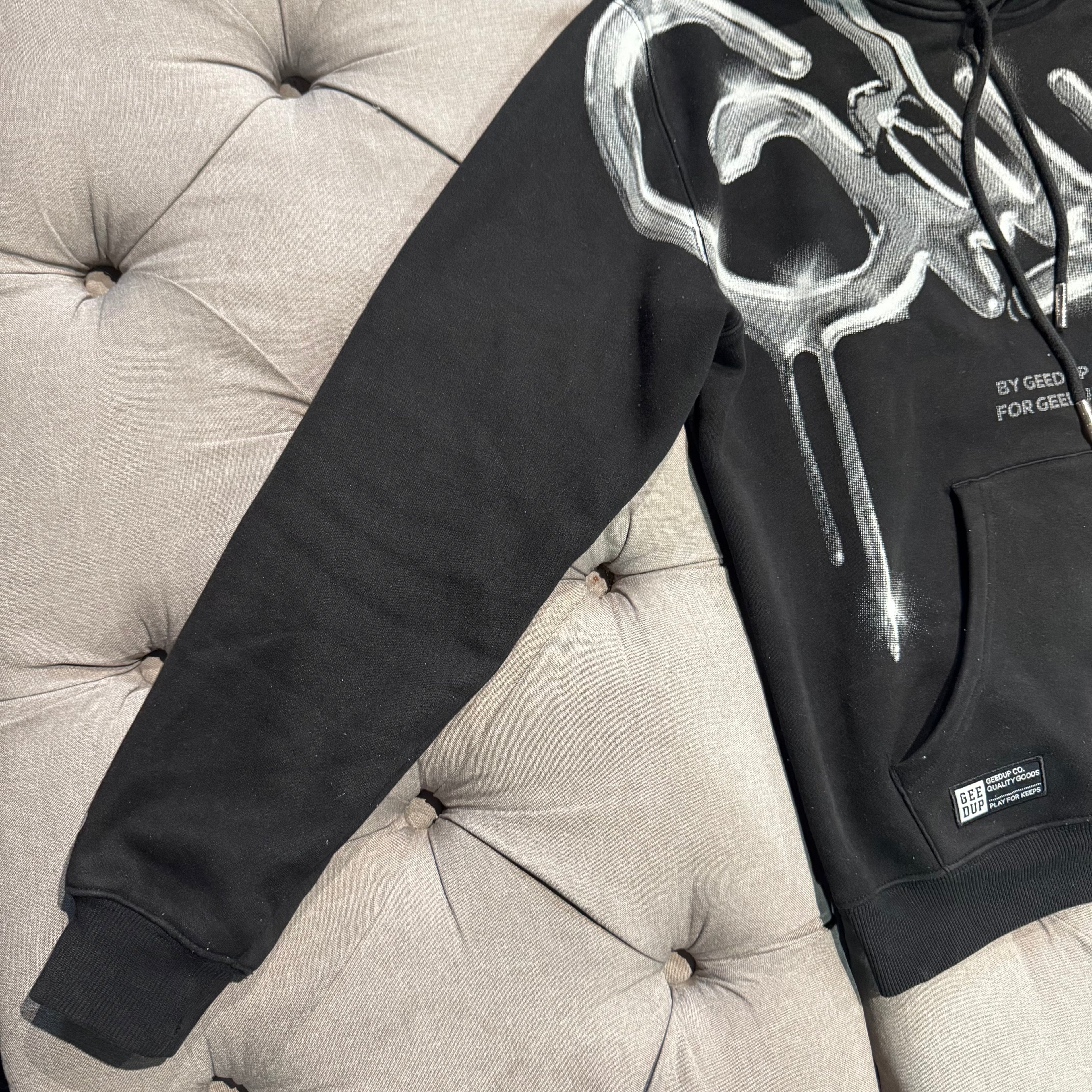 Geedup Handstyle Hoodie 'Black Chrome' (Second hand)