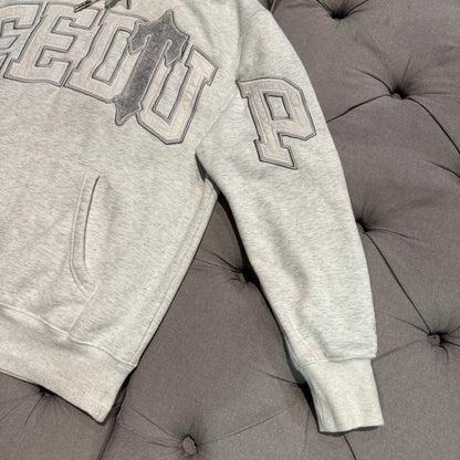 Geedup X Trapstar Team Logo x Irongate T Hoodie 'White Marle Grey' (Second hand)