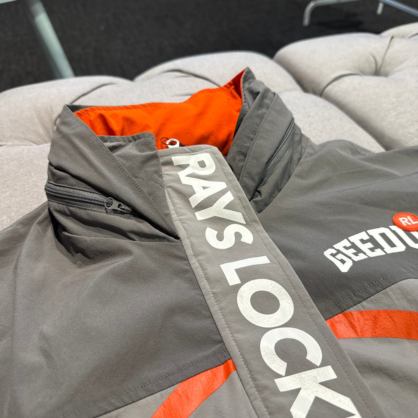 Geedup X Rays Locker Jacket 'Grey Orange' (Brand New)