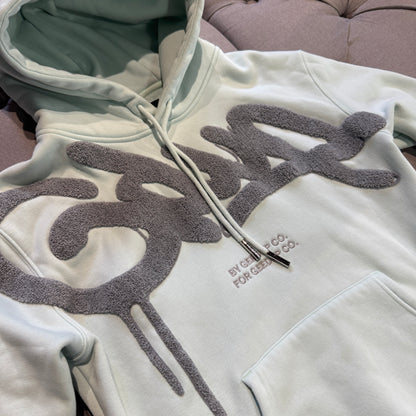Geedup Handstyle Hoodie 'Grey Teal' (Second hand)