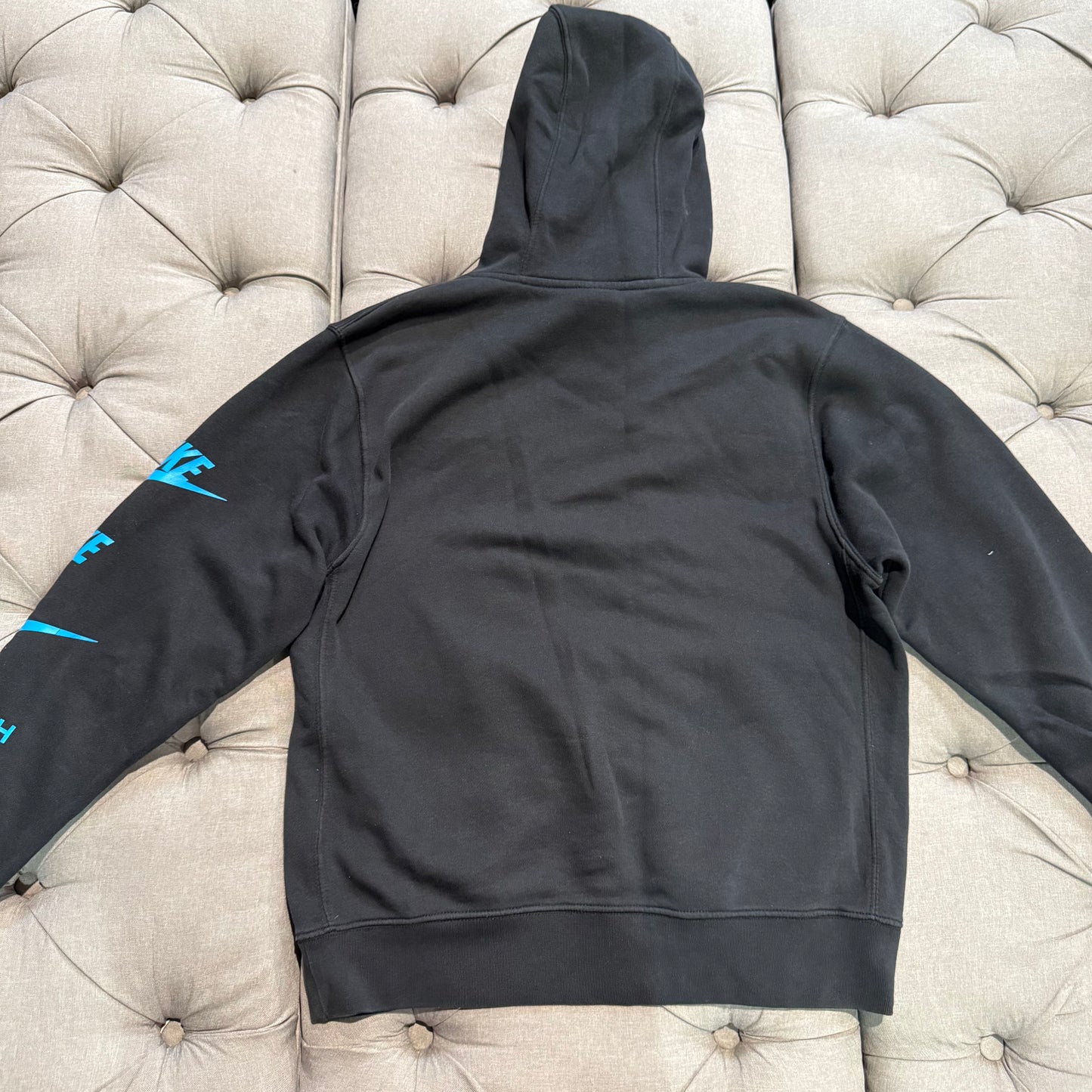 Nike Multi Logo Hoodie 'Black Blue' (Second hand)