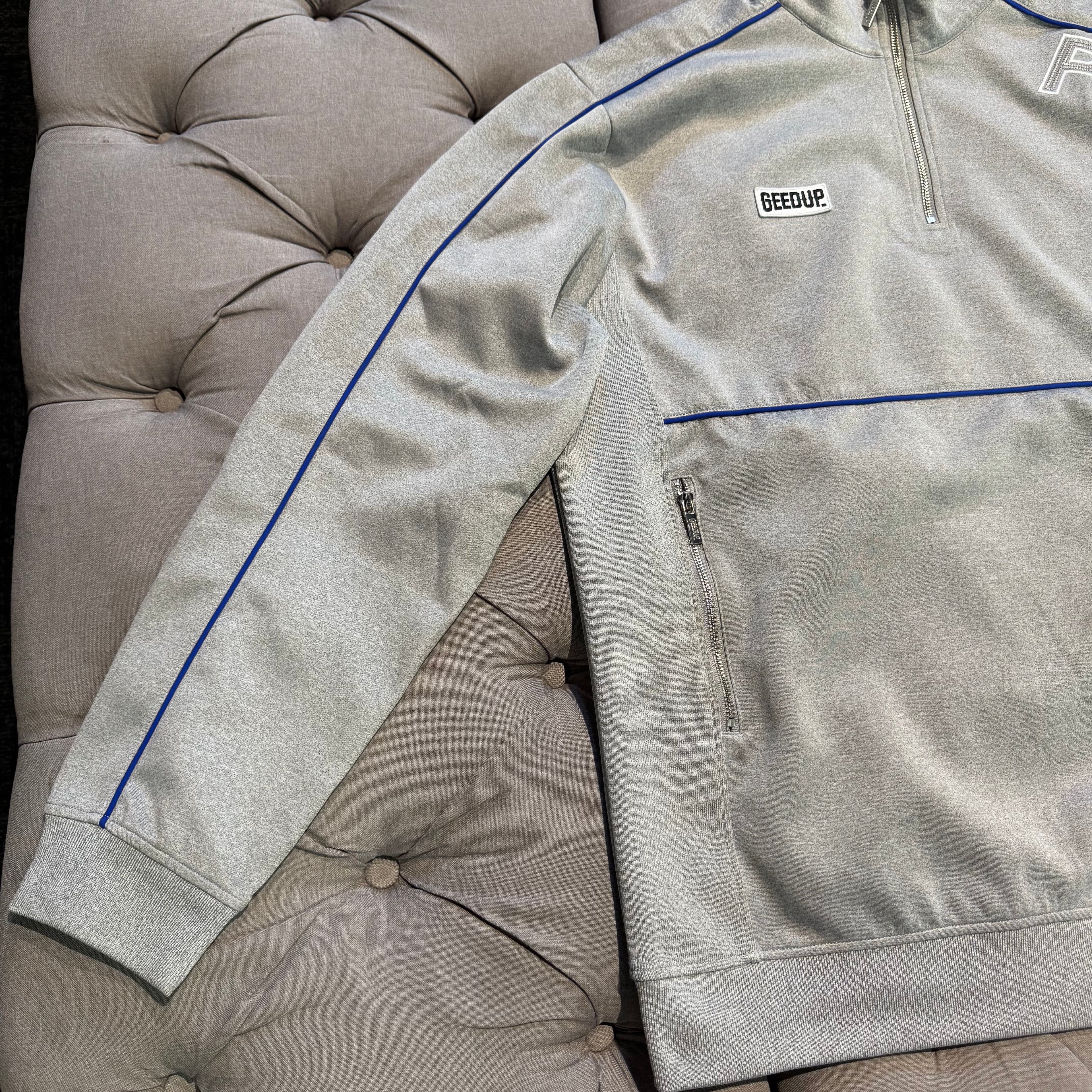 Geedup Play For Keeps Qtr Zip 'Grey Blue' (Second hand)