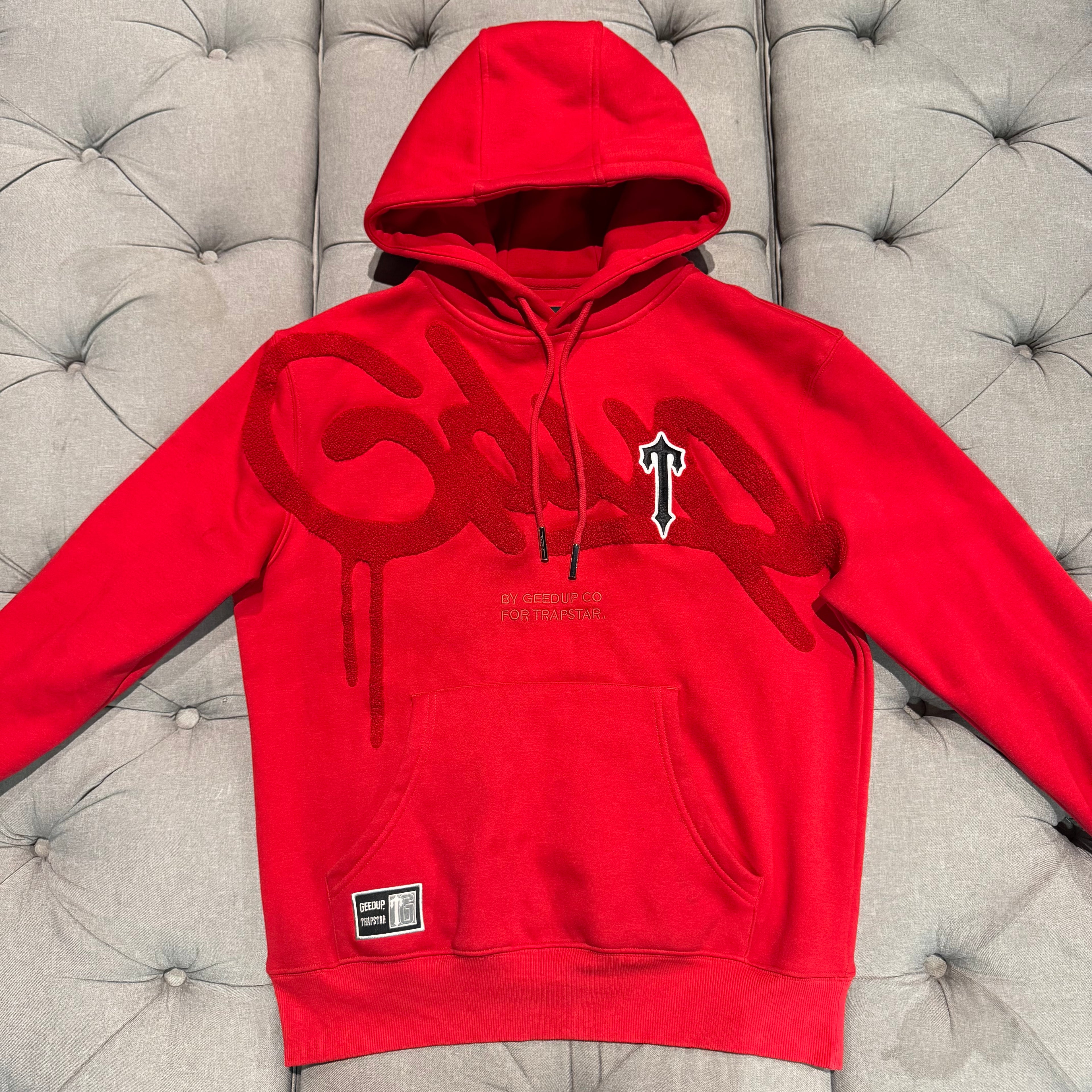 Geedup Trapstar x Handstyle x Irongate T Hoodie 'Red' (Second hand)