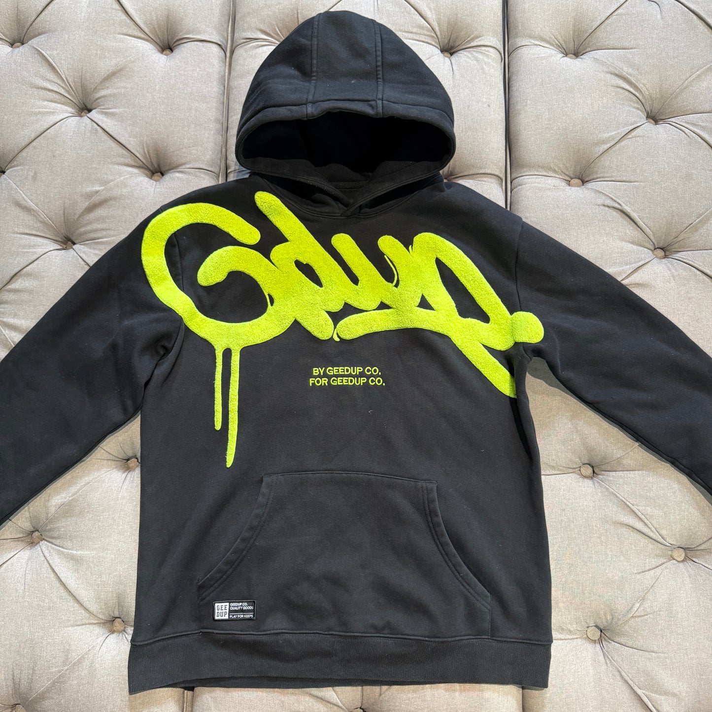 Geedup Handstyle Hoodie 'Black Volt' (Second hand)