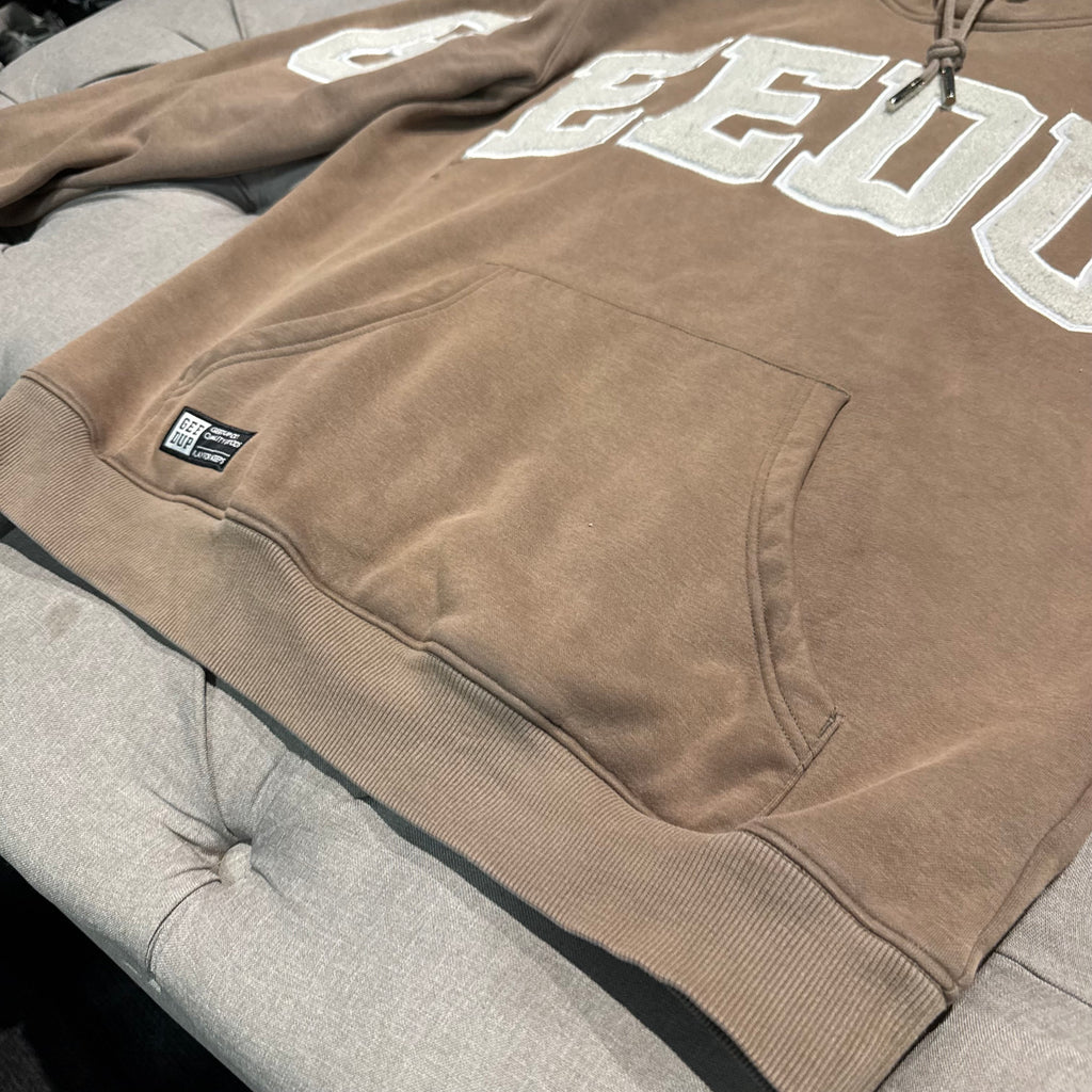 Geedup Team Logo Hoodie 'Brown Cream' (Second hand)