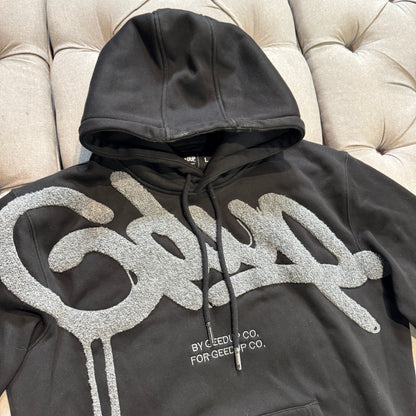Geedup Handstyle Hoodie 'Black Grey' (Second hand)