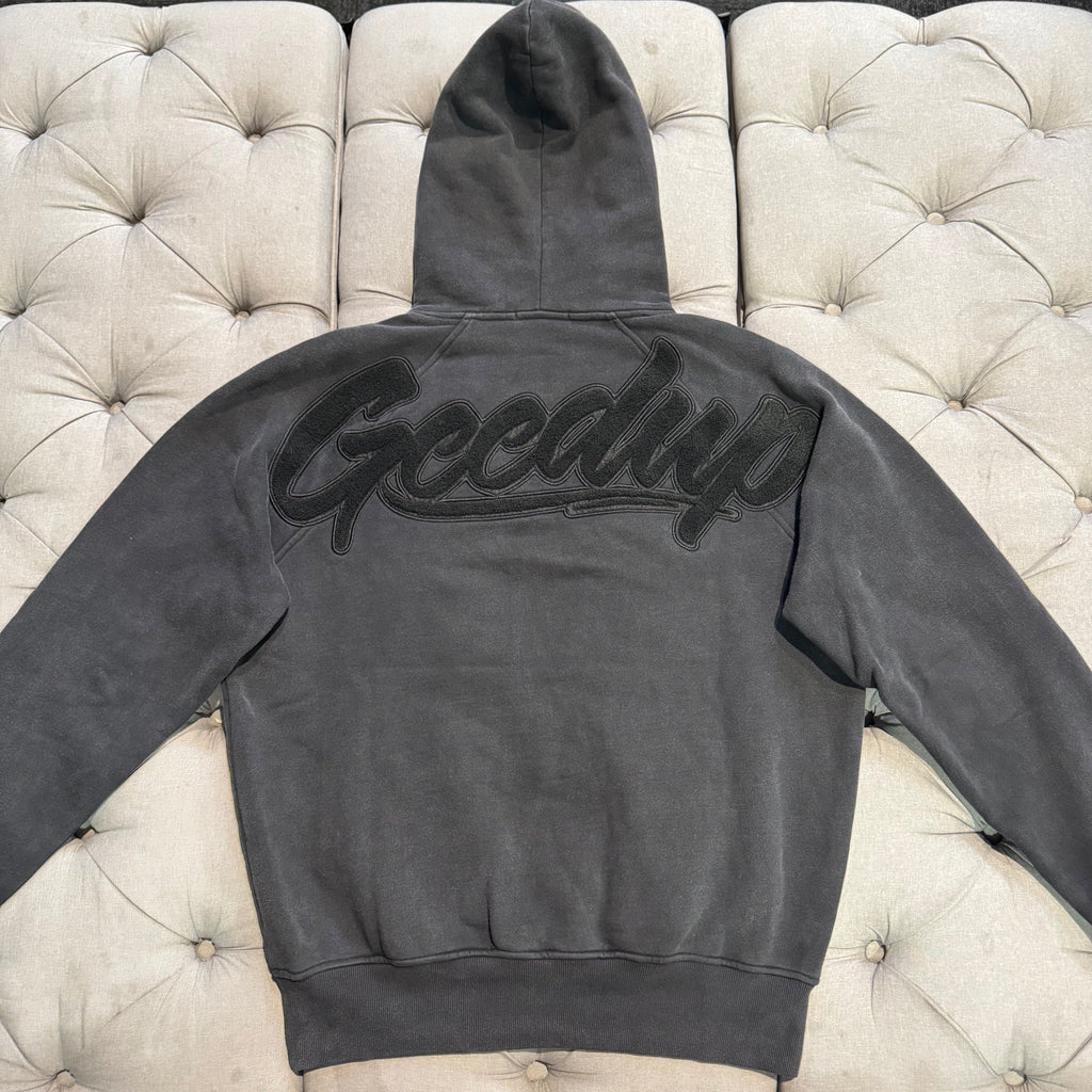 Geedup OS Script Hoodie 'Washed Black' (Second hand)