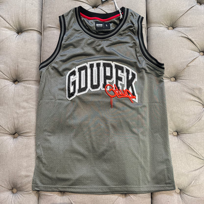 Geedup Embroidered Handstyle Jersey 'Grey Red' (Brand New)