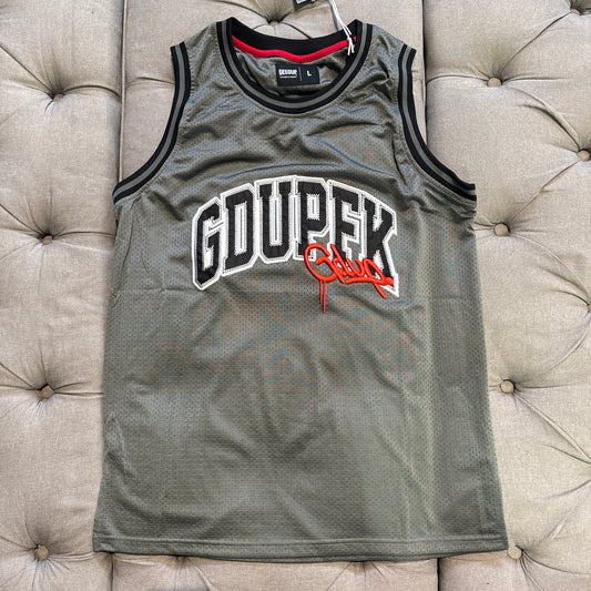 Geedup Embroidered Handstyle Jersey 'Grey Red' (Brand New)