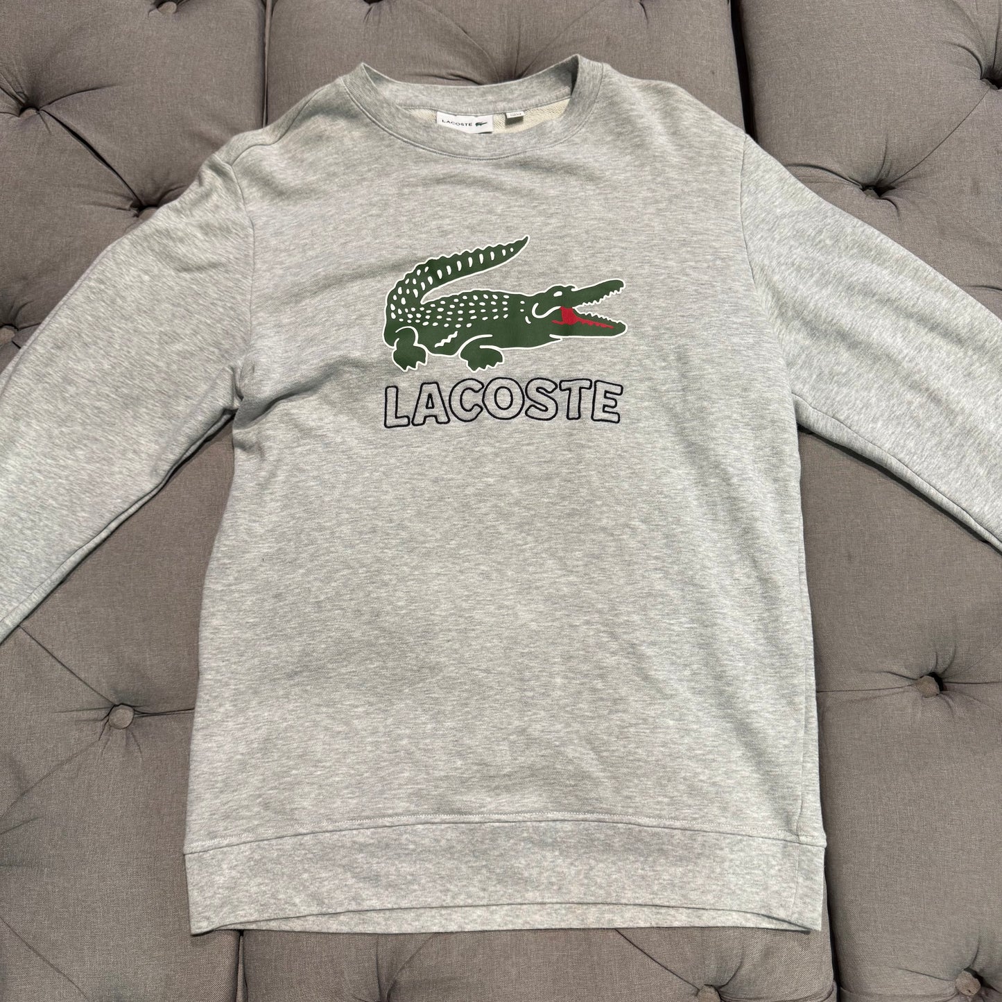 Lacoste Big Logo Crewneck 'Grey' (Second hand)
