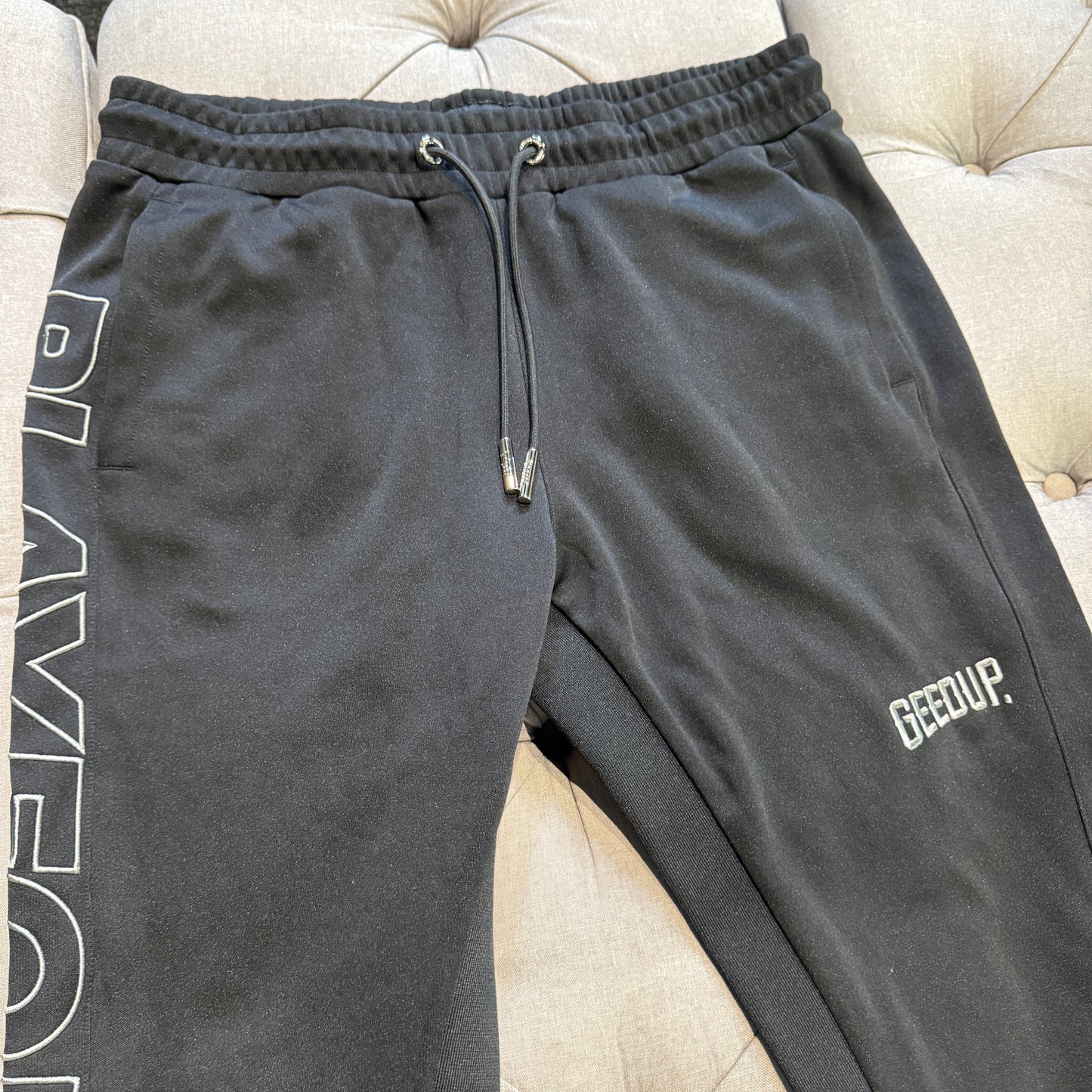 Geedup PFK Nylon Track Pants 'Black Grey' (Second hand)