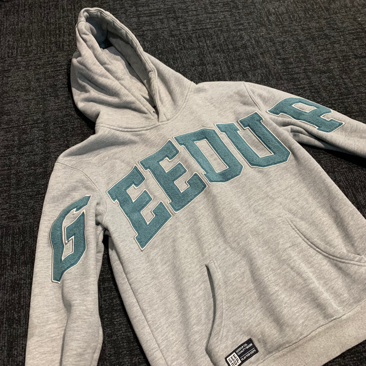 Geedup Team Logo Hoodie 'Grey Teal' (Second hand)