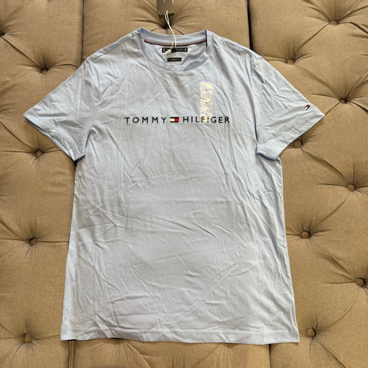 Tommy Hilfiger Slim Fit Linear Logo T-shirt 'Baby Blue'