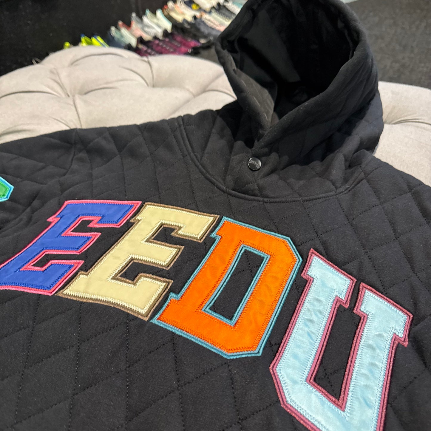 Geedup Team Logo Hoodie 'Holy Grail Multi Color 2.0 Quilt' (Second hand)
