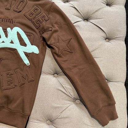 Geedup Proud To Be A Problem Hoodie 'Brown Teal' (Second hand)