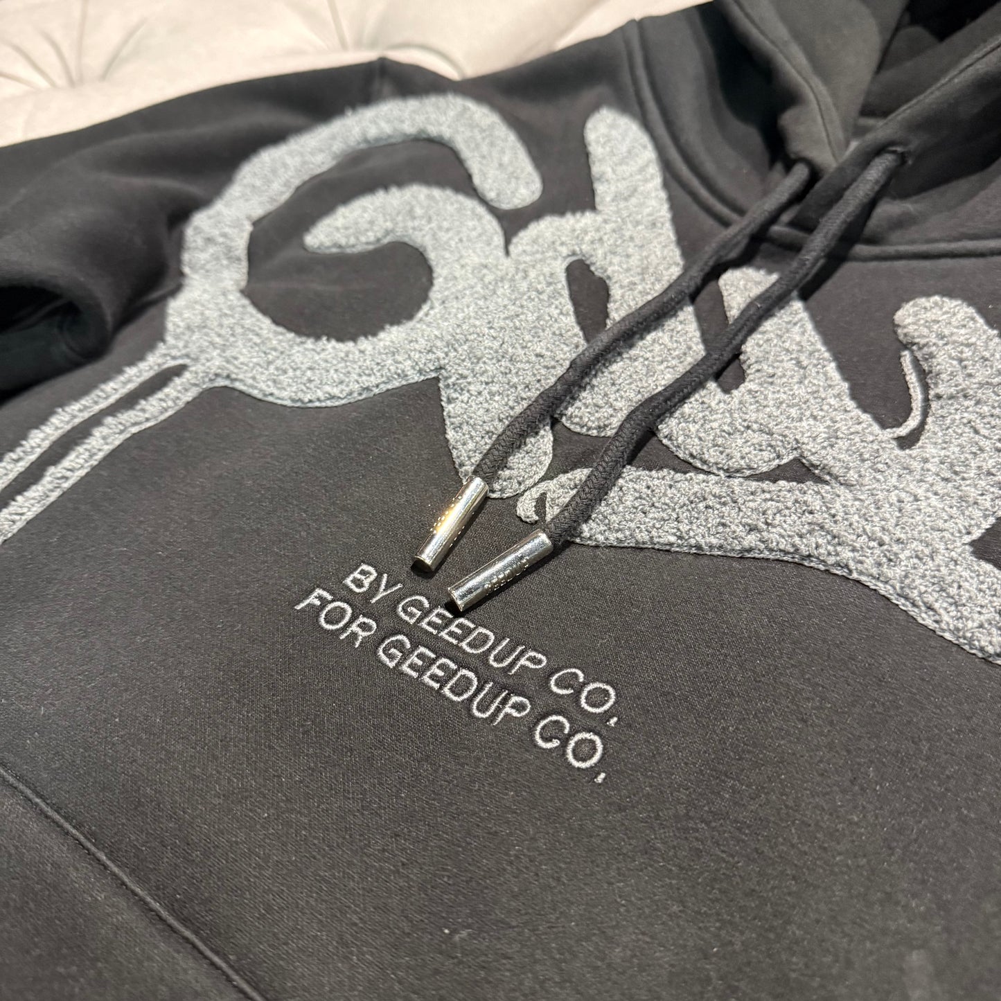 Geedup Handstyle Hoodie 'Grey Black' (Second hand)