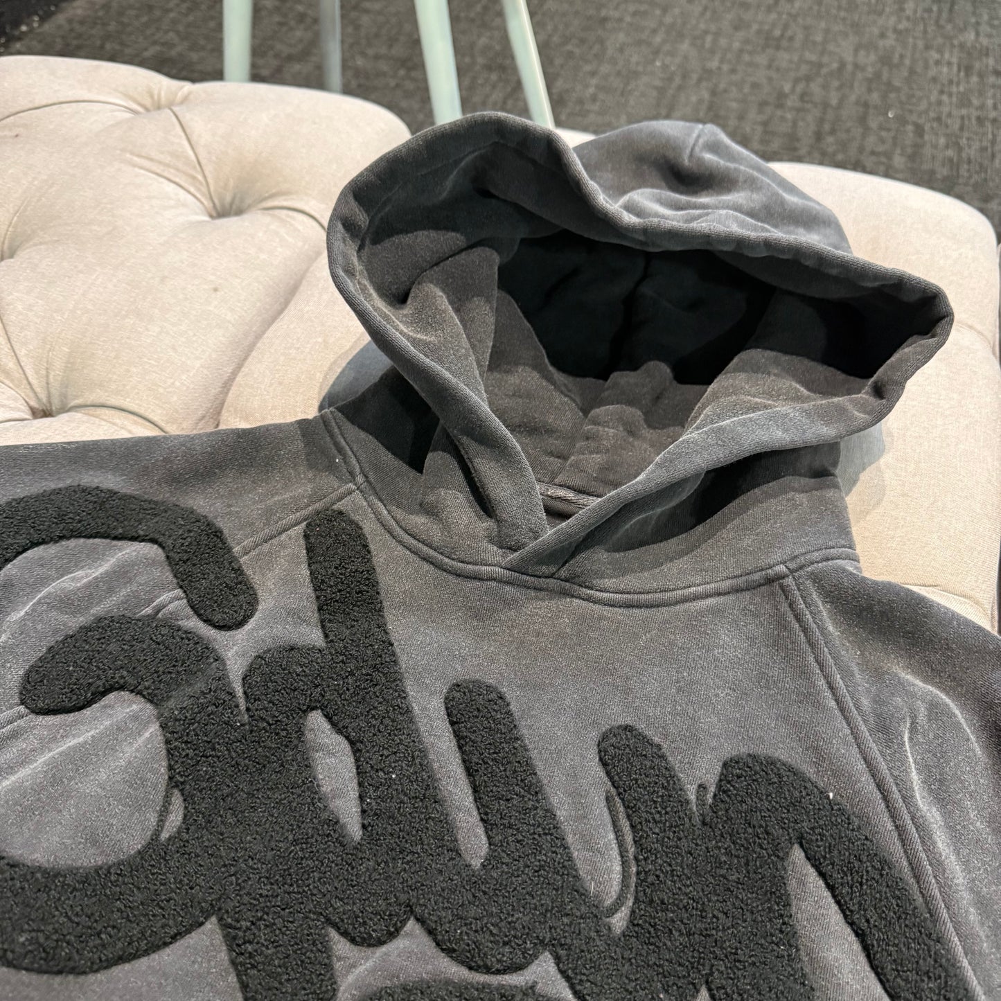 Geedup Handstyle Hoodie 'Washed Black' (Second hand)