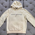 Tommy Hilfiger Linear Logo Hoodie 'Cream'