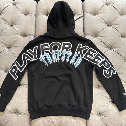 Geedup x Trapstar PFK x Irongate Hoodie 'Black Blue' (Brand New)