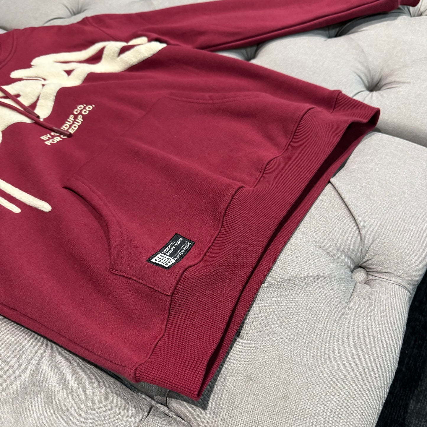 Geedup Handstyle Hoodie 'Maroon Cream' (Second hand)