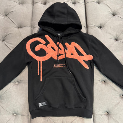 Geedup Handstyle Hoodie 'Black Peach' (Second hand)