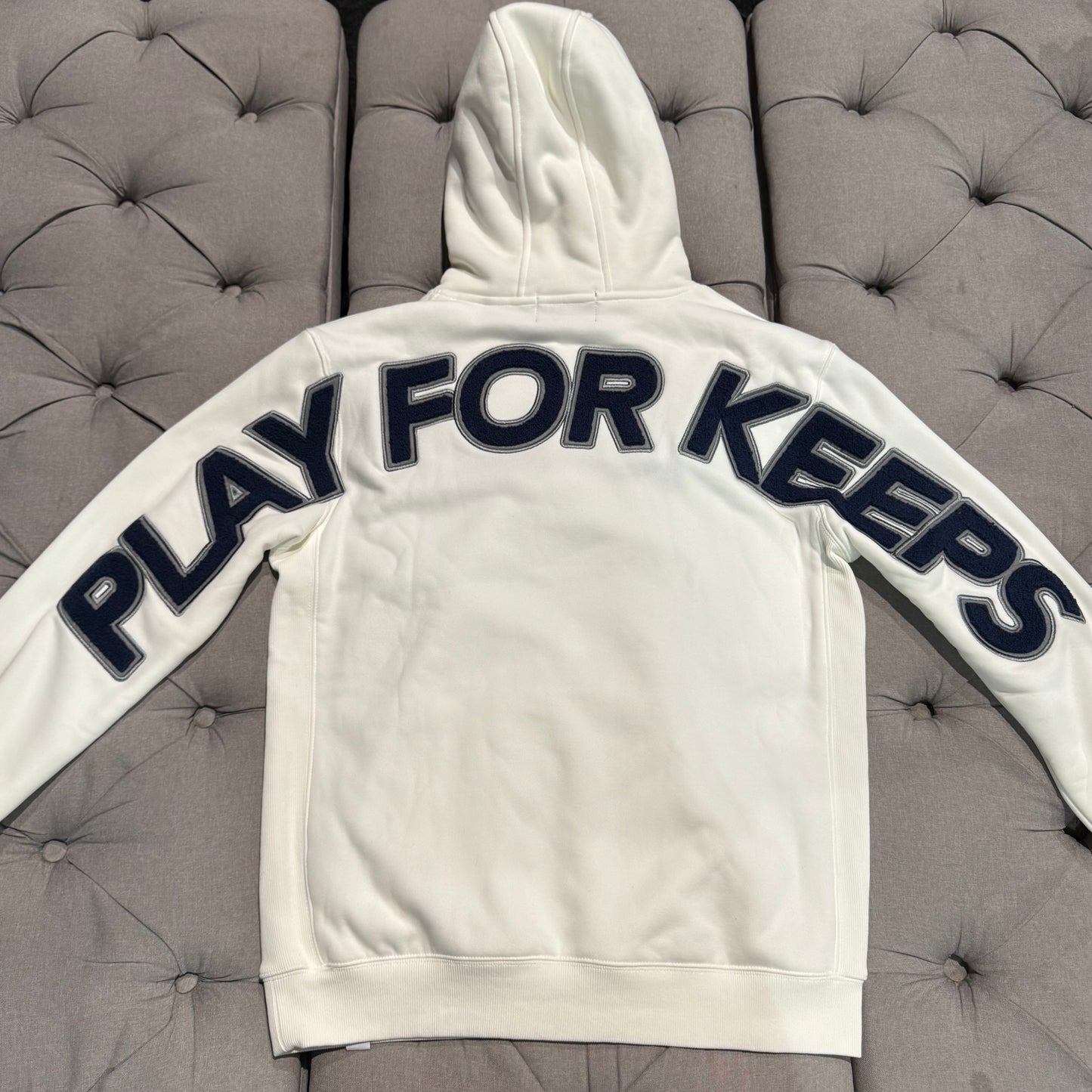 Geedup Play For Keeps Hoodie 'Cream Navy' (Second hand)