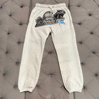 Geedup X Trapstar Sydney Shooters Trackpants 'White Marle/Blue' (Brand New)