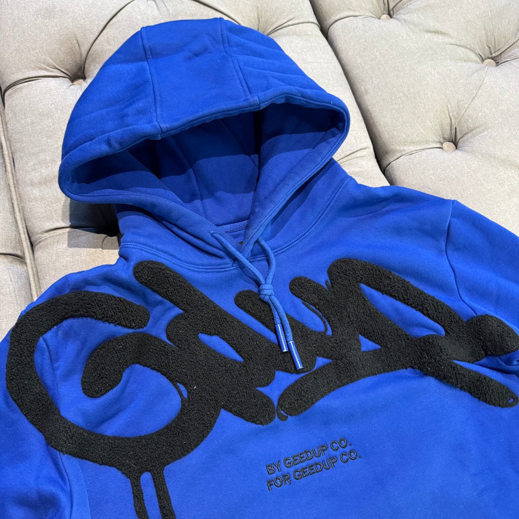 Geedup Handstyle Hoodie 'Black Blue' (Second hand)