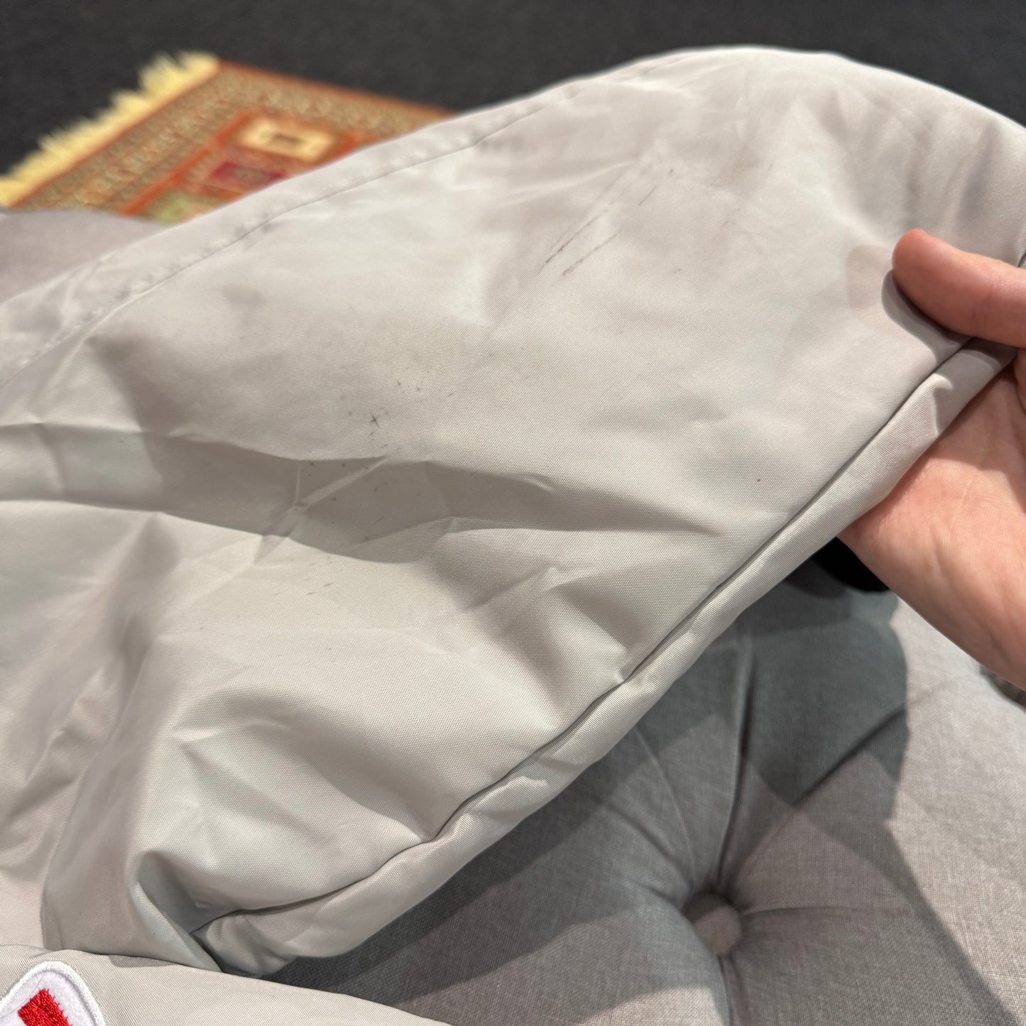 Geedup Company Varsity Bomber Jacket 'Grey/Red' (Second hand)