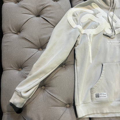 Geedup Handstyle Hoodie 'Grey White' (Second hand)