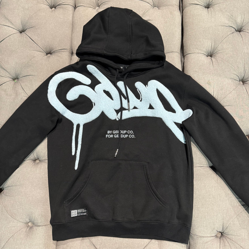 Geedup Handstyle Hoodie 'Blue Black' (Second hand)