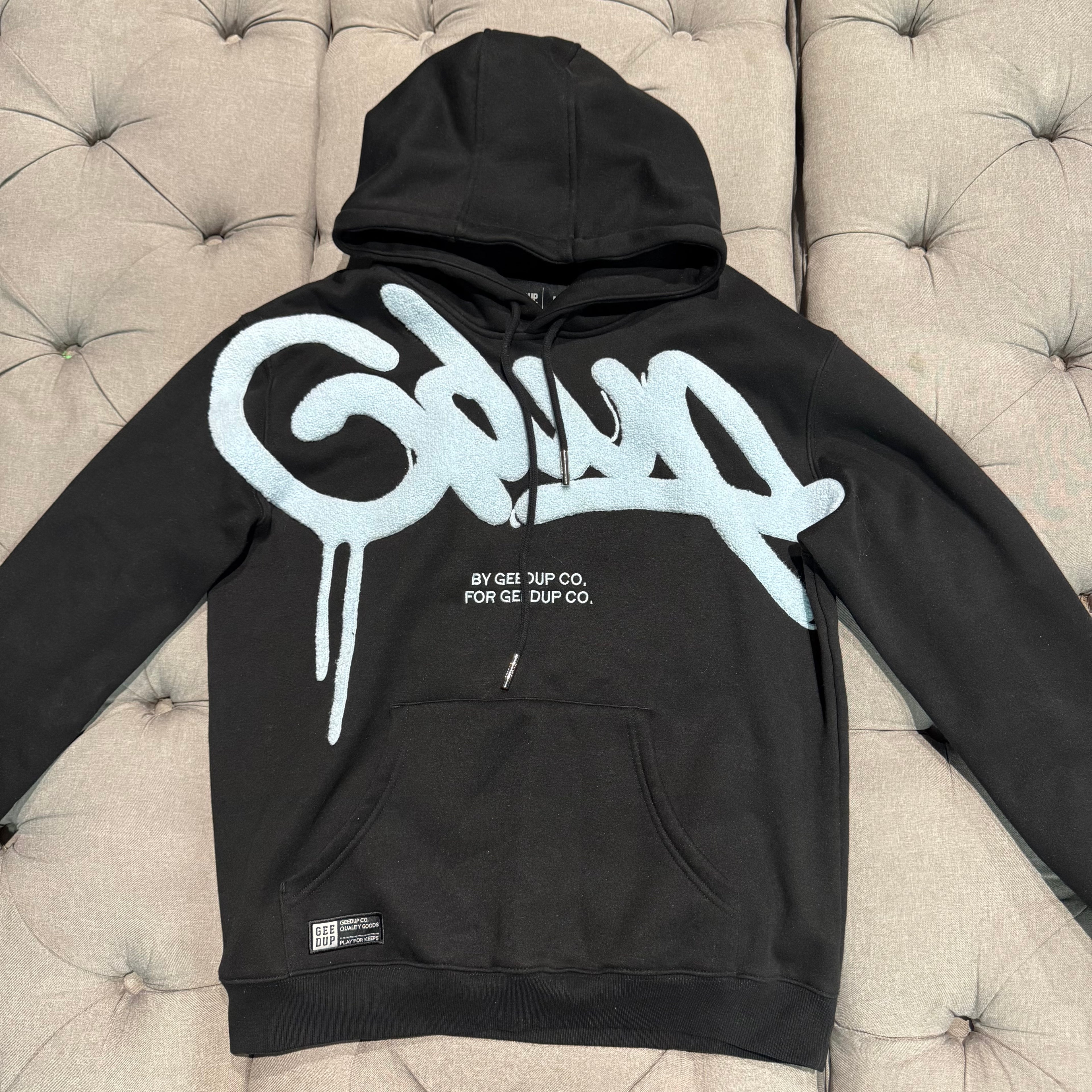 Geedup Handstyle Hoodie 'Blue Black' (Second hand)