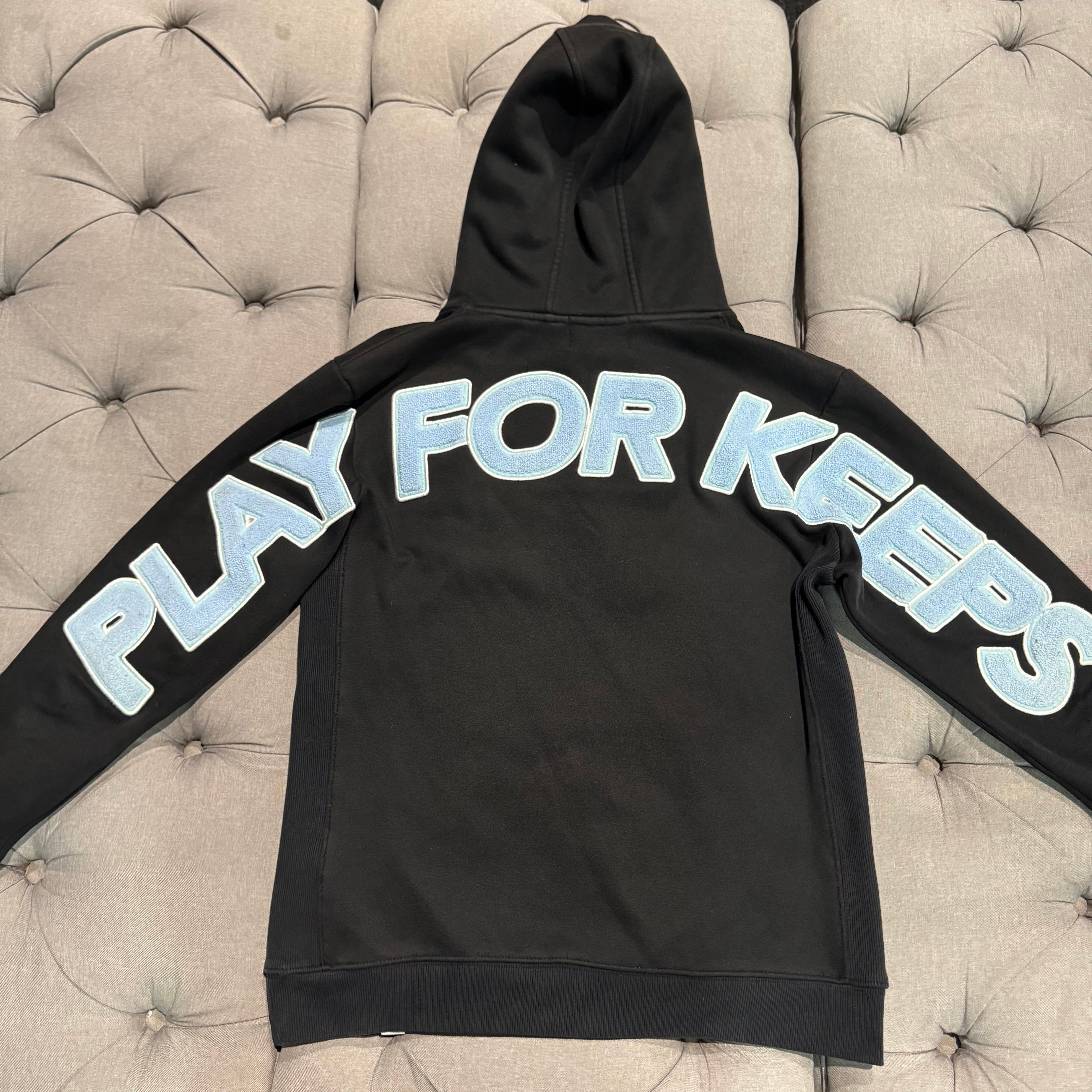 Geedup Play For Keeps Hoodie 'Black Baby Blue' (Second hand)