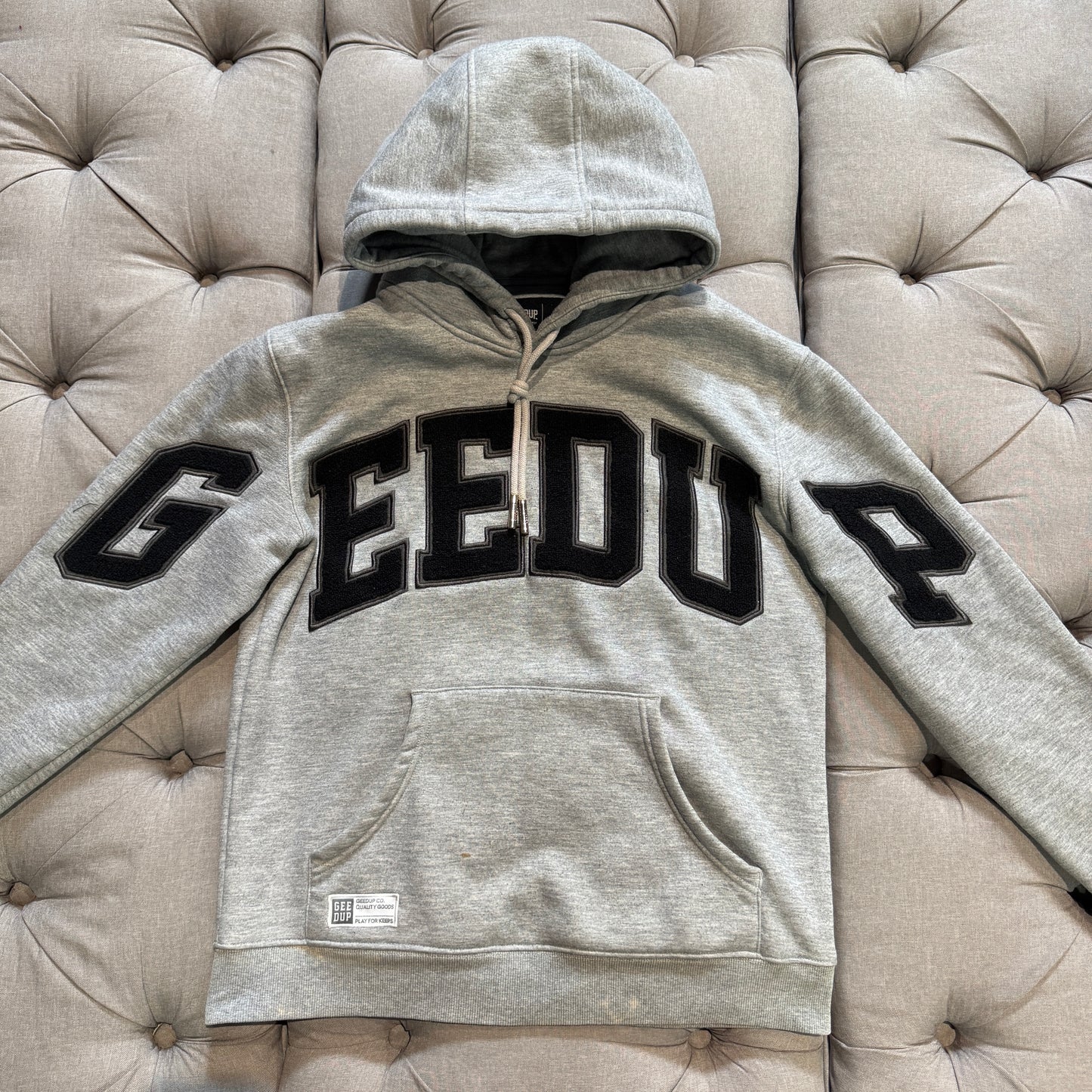 Geedup Team Logo Hoodie 'Grey Black' (Second hand)