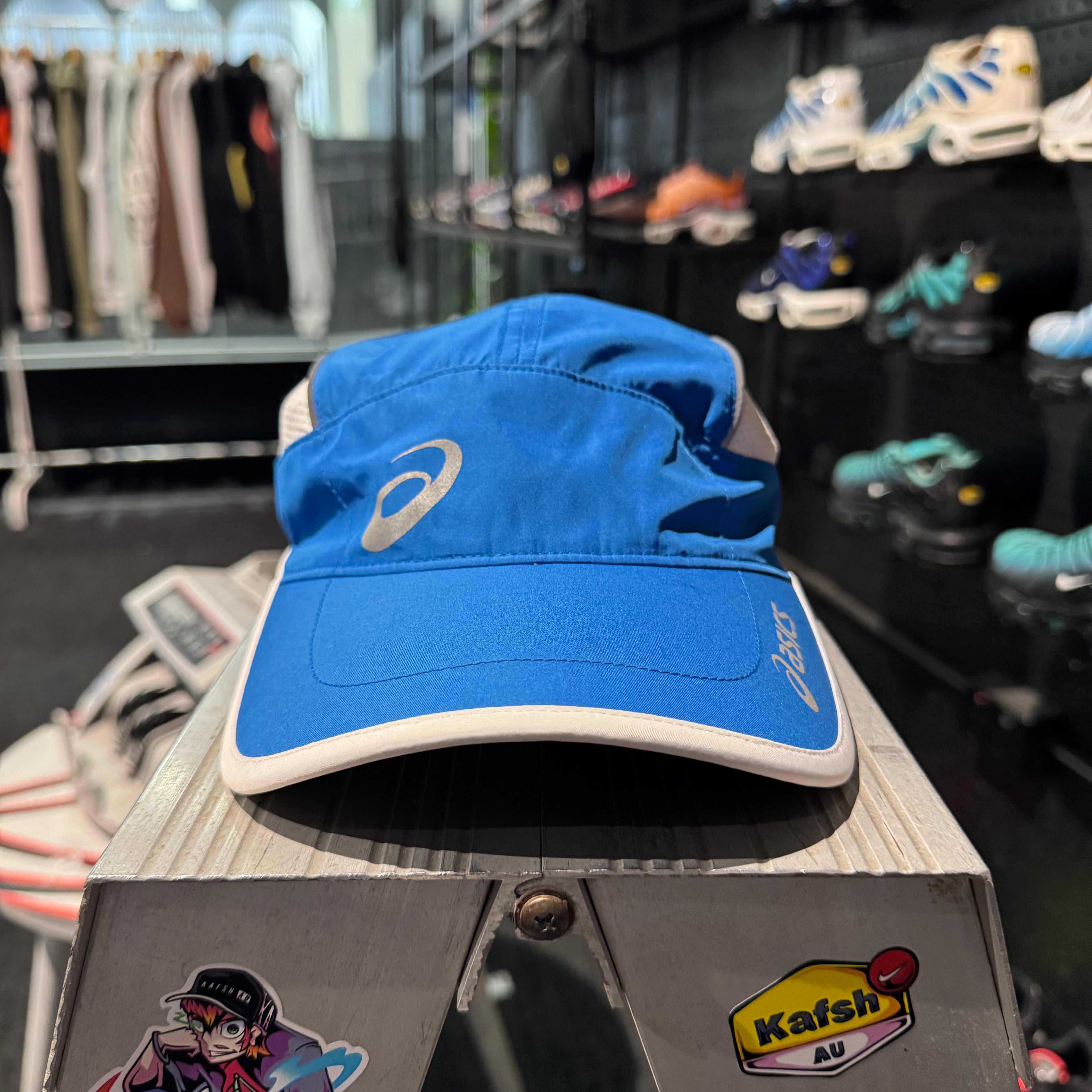 Asics Multi Pannel Reflective Cap 'Blue White' (Second hand)
