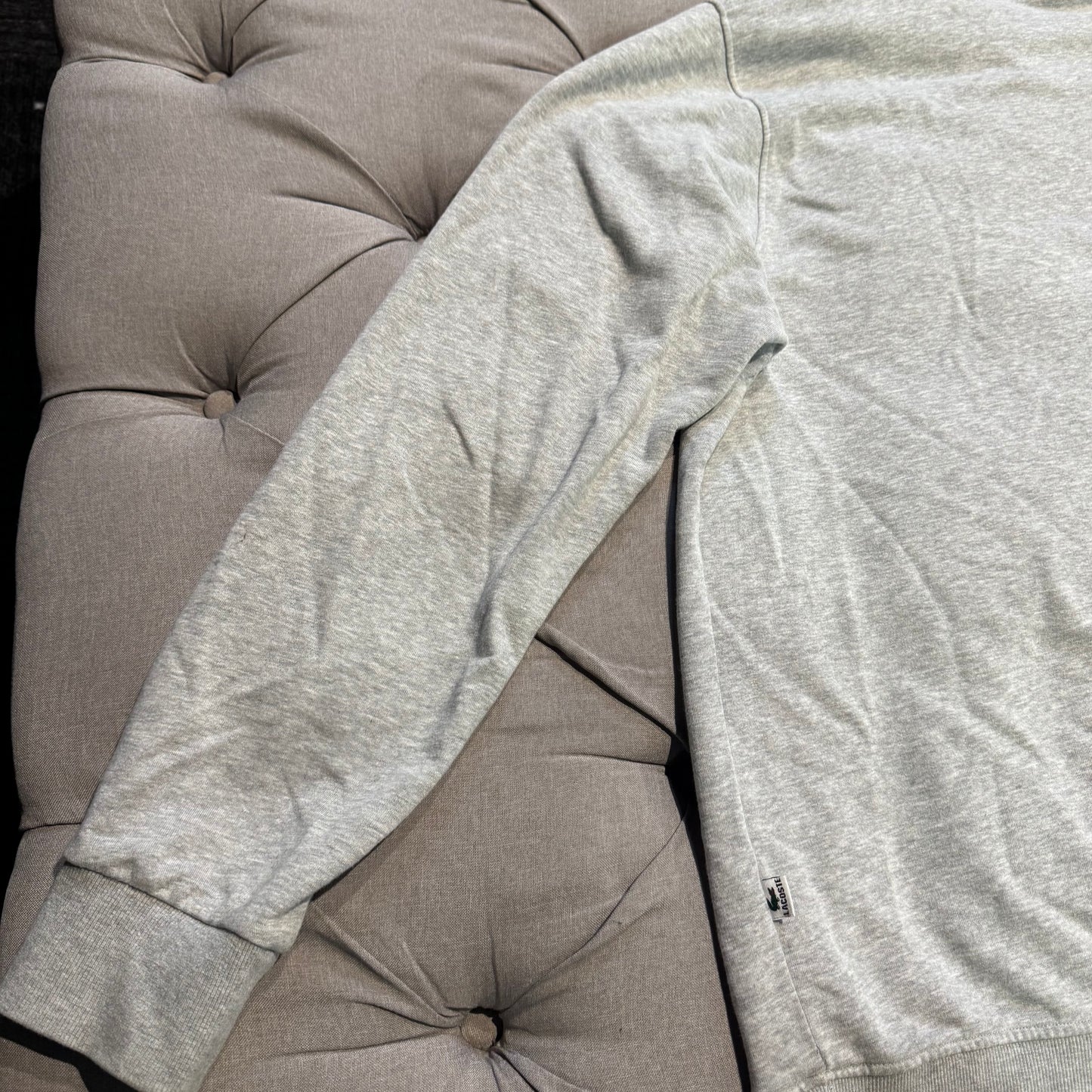 Lacoste Small Croc Crewneck 'Grey' (Second hand)