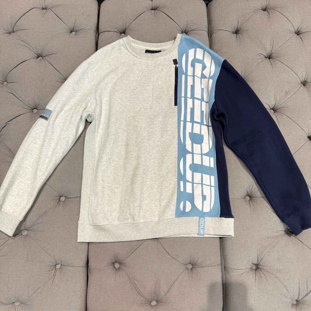 Geedup Sportsman Crewneck 'White Marle Blue' (Second hand)