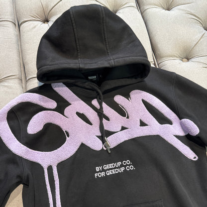 Geedup Handstyle Hoodie 'Black Lavender' (Second hand)