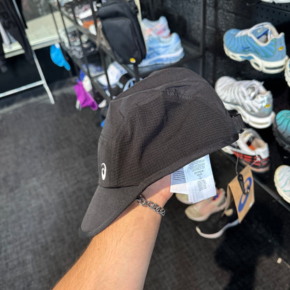 Asics Mesh Side 5 Pannel Cap 'Black White' (Brand New)