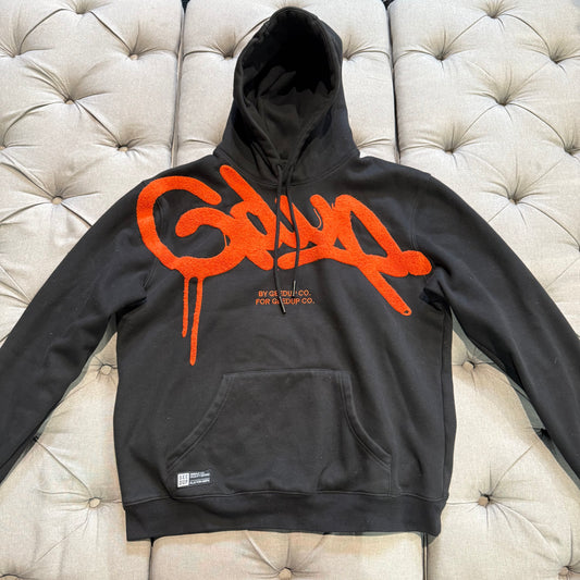 Geedup Handstyle Hoodie 'Black Burnt Orange' (Second hand)