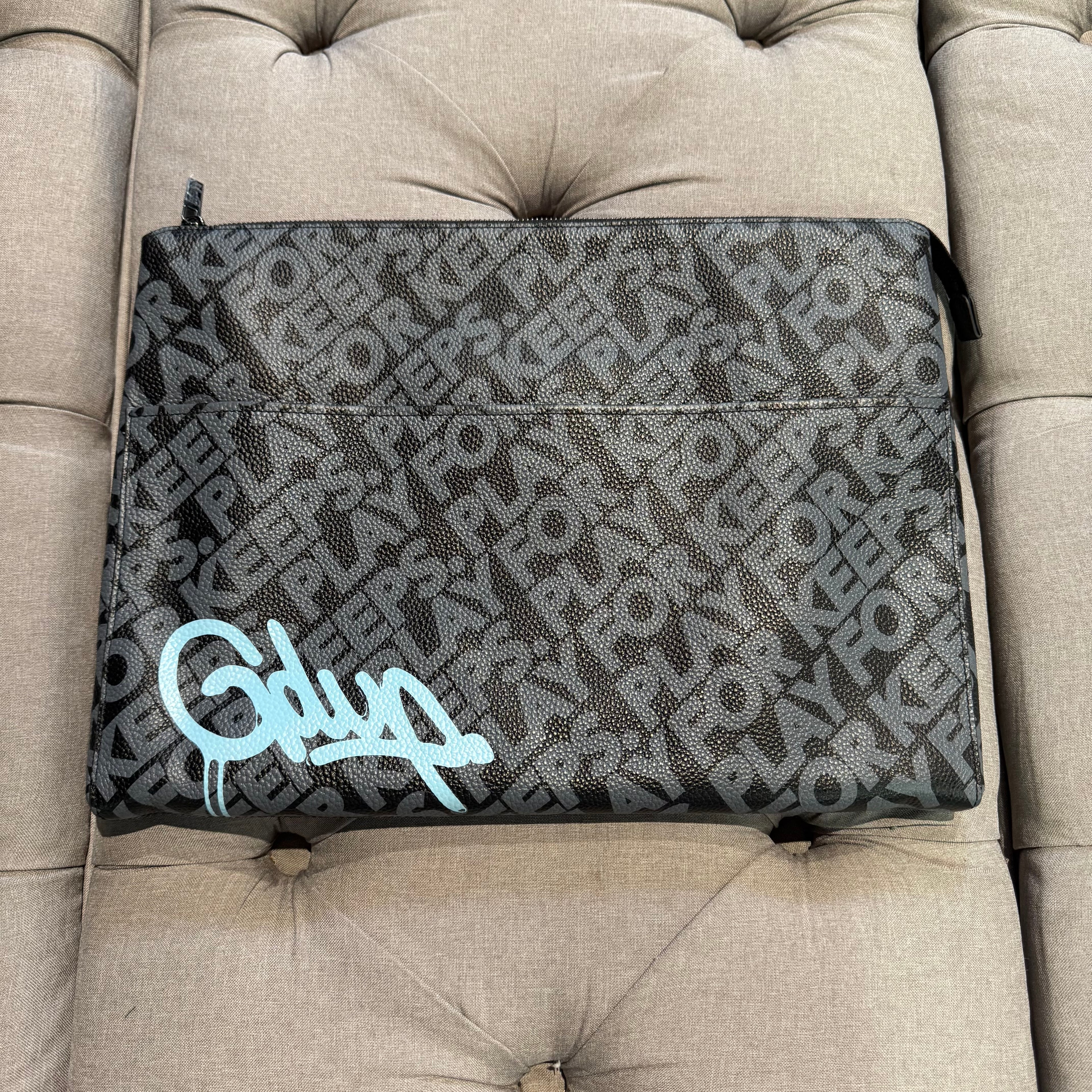 Geedup Blue Handstyle Leather Laptop Case (Unreleased) (Second hand)