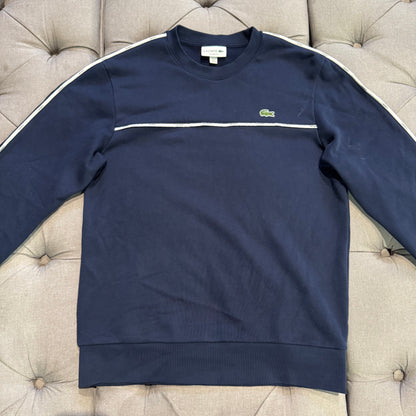 Lacoste Tape Crewneck Sweatshirt 'Navy Blue' (Second hand)