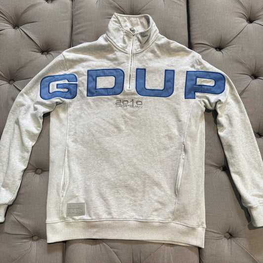 Geedup Since 2010 Quarter Zip 'White Marle Blue' (Second hand)