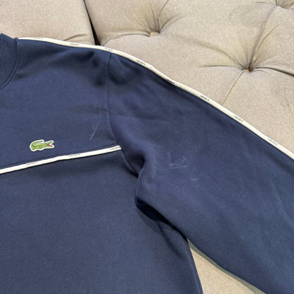 Lacoste Tape Crewneck Sweatshirt 'Navy Blue' (Second hand)