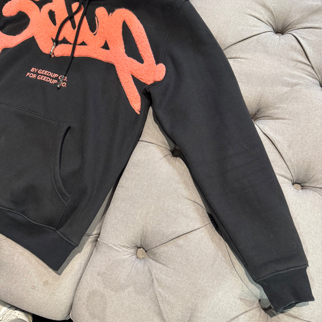 Geedup Handstyle Hoodie 'Black Peach' (Second hand)
