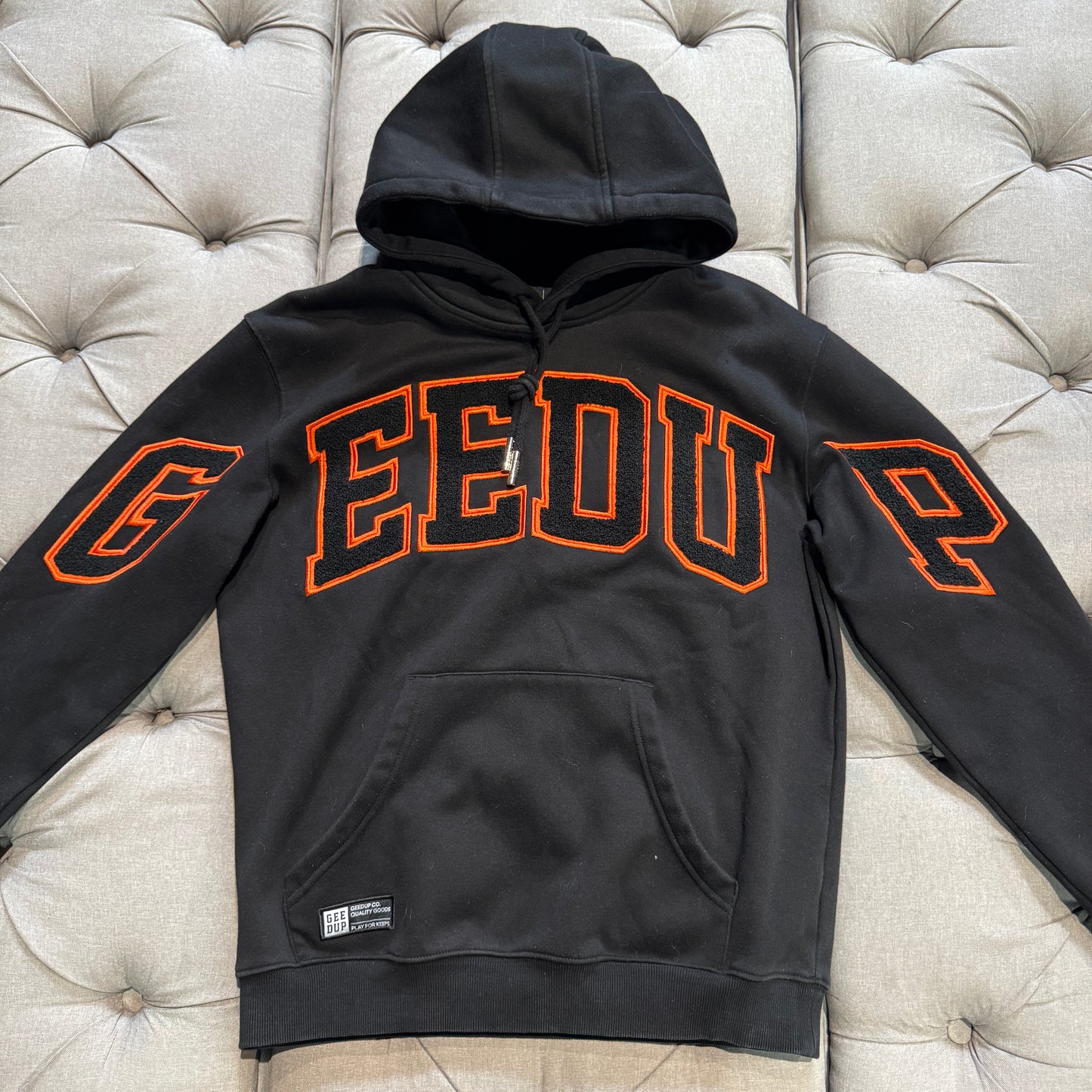 Geedup Team Logo Hoodie 'Black Black Orange' (Second hand)