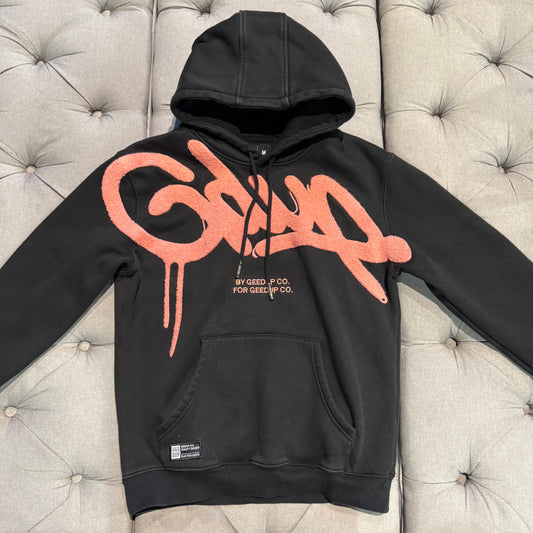 Geedup Handstyle Hoodie 'Black Peach' (Second hand)