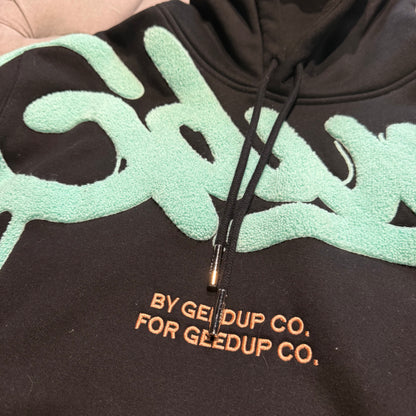 Geedup X Ardee Handstyle Hoodie 'Black Teal Peach' (Second hand)
