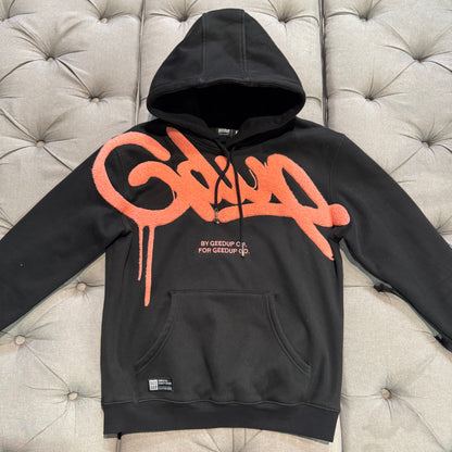 Geedup Handstyle Hoodie 'Black Peach' (Second hand)