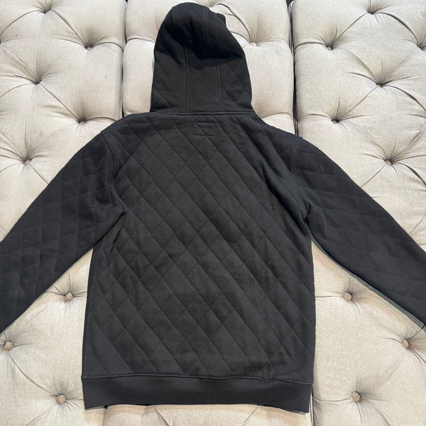 Geedup Stitched Quilt Hoodie 'Black' (Second hand)